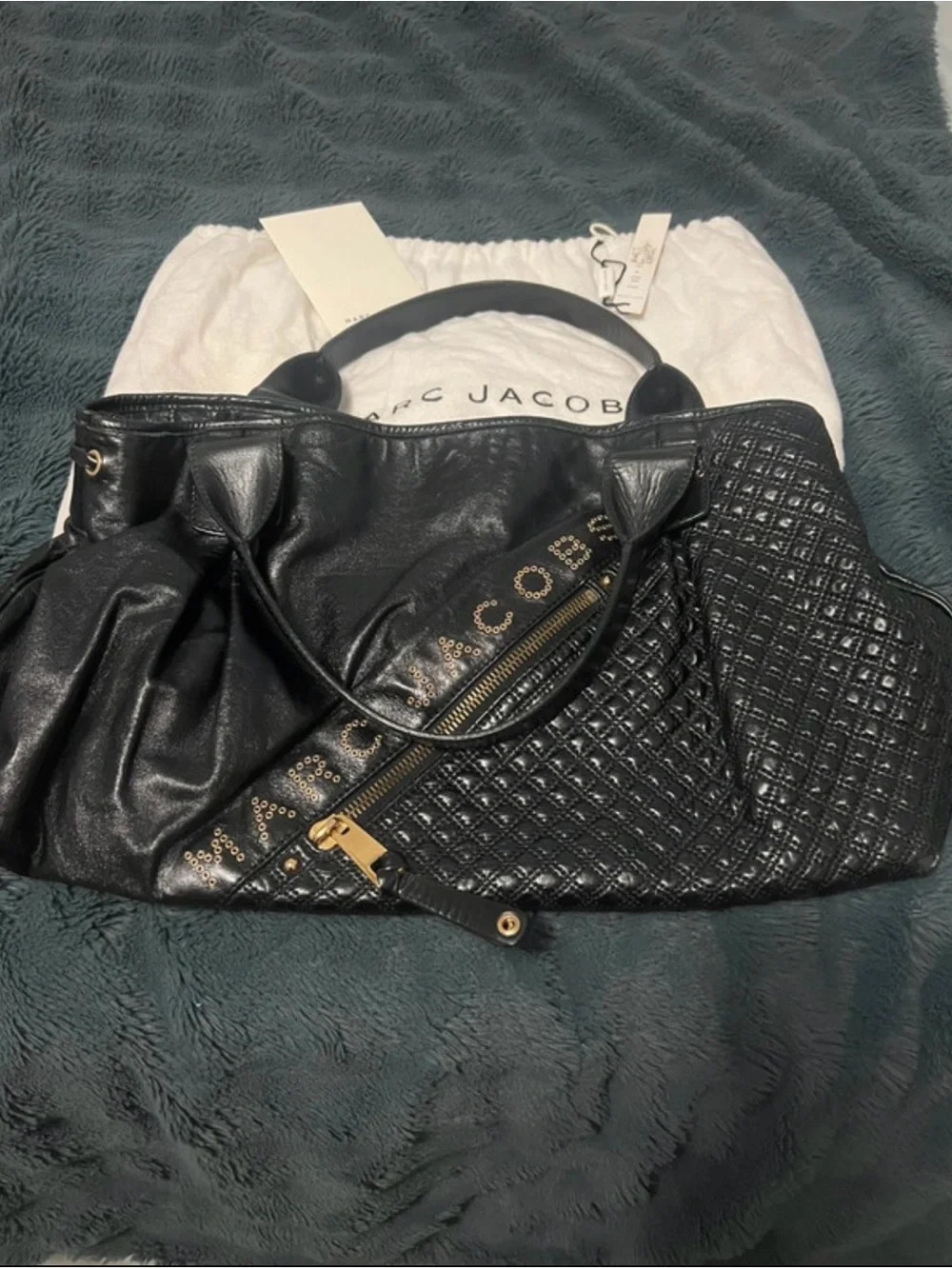 Vintage Marc Jacobs “Irina” Large Tote Bag In Black With Dust Bag